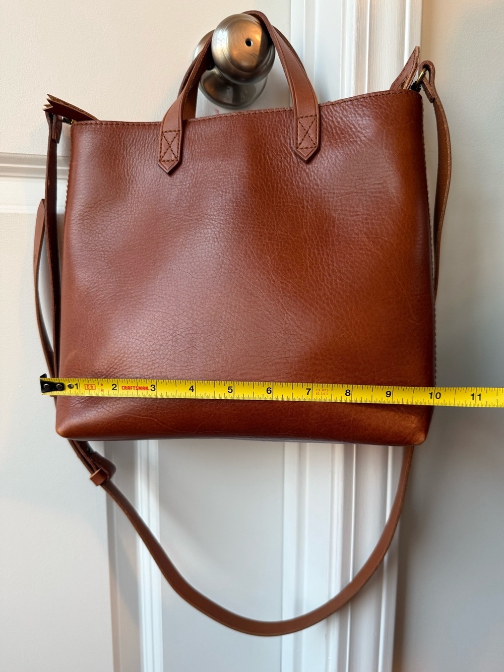 Madewell Brown Leather Crossbody Tote - Picture 8 of 16